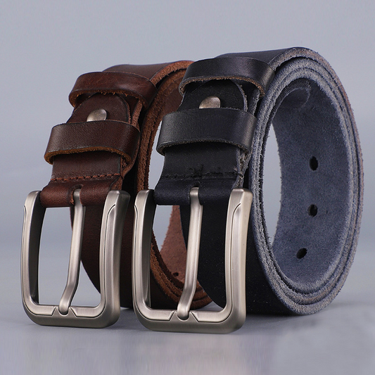 Men's Classic Vintage Leather Belt - skyjackerz