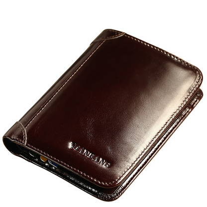 Black Classic Leather Wallet For Men - skyjackerz