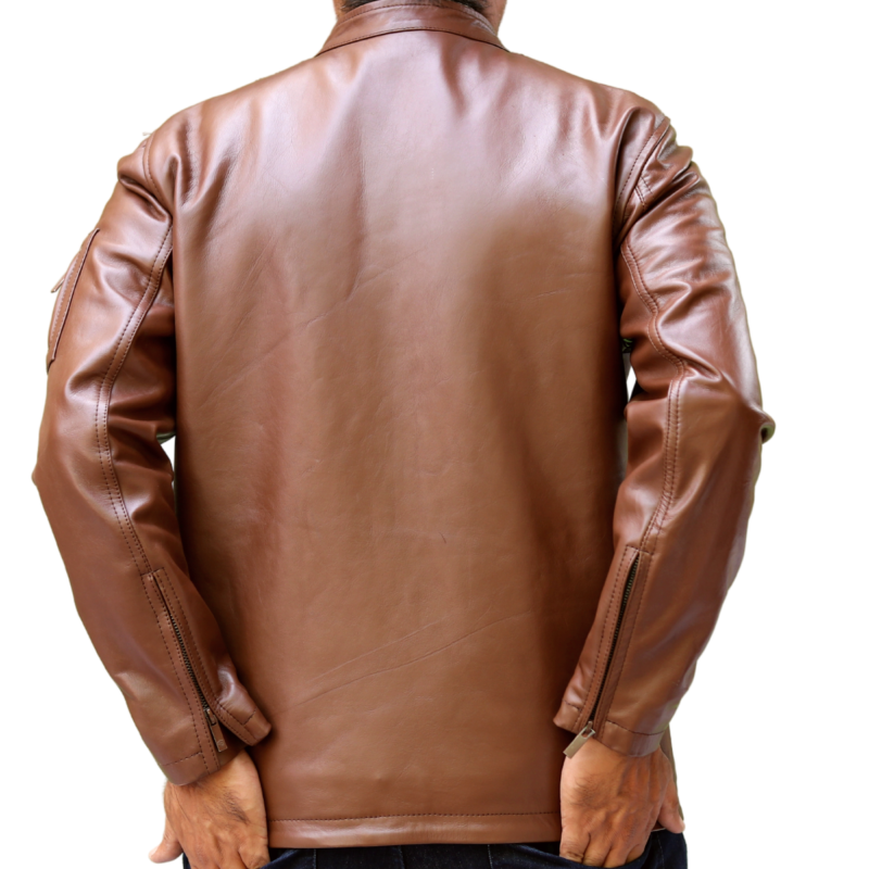 Casual Brown Leather Jacket For Men - skyjackerz