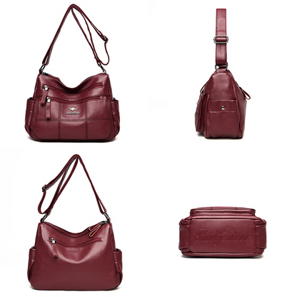 Taro purple Amy Leather Handbag for Women - Practical Leather Purse - skyjackerz