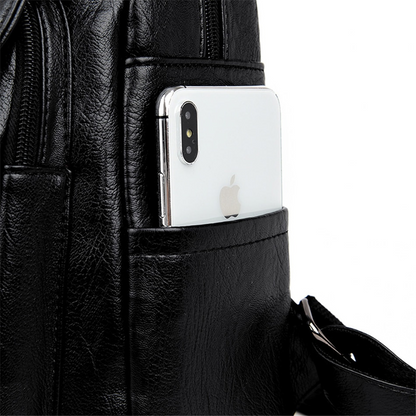 Golden Grace Leather Backpack for Women - Stylish Leather Bag - skyjackerz