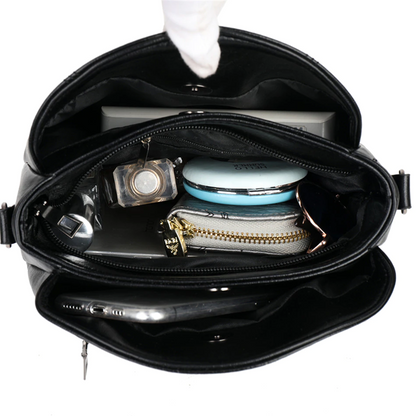 Blue-1 Small Leather Crossbody Purse for Women - Pin Design - skyjackerz