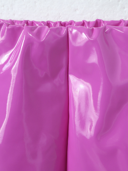 Glossy Latex Miniskirt For Women - skyjackerz