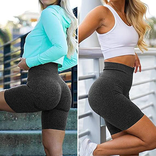 High Waist Yoga Shorts For Women - skyjackerz