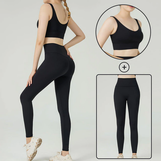 Black / S Seamless Yoga Outfit For Women - skyjackerz