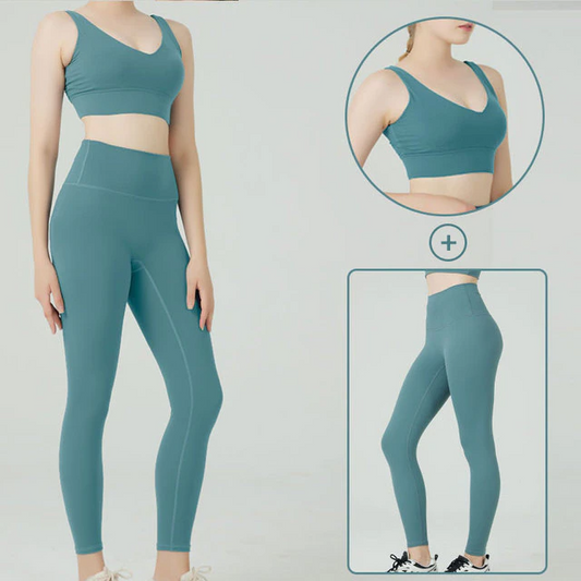 Green / S Seamless Yoga Outfit For Women - skyjackerz