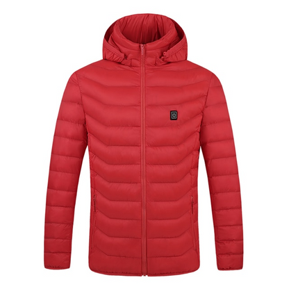 Red / S Men's Electric Heating Puffer Jacket - skyjackerz