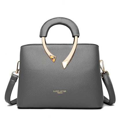Grey Women's Casual Leather Crossbody Purse - Shoulder Bag - skyjackerz