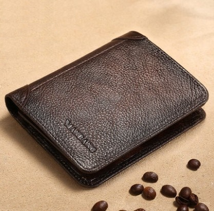 Coffee Retro Leather Wallet For Men - skyjackerz