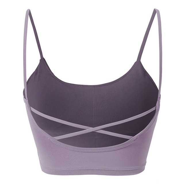 Purple / S Women's Beauty Back Yoga Crop Top - skyjackerz