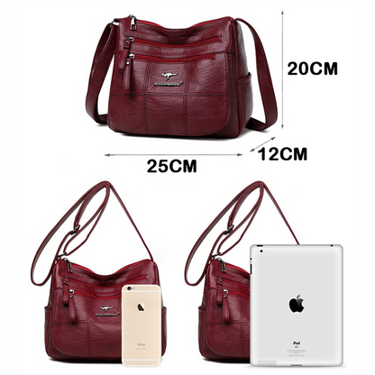 Blue Amy Leather Crossbody Purse for Women - Stylish Handbag - skyjackerz