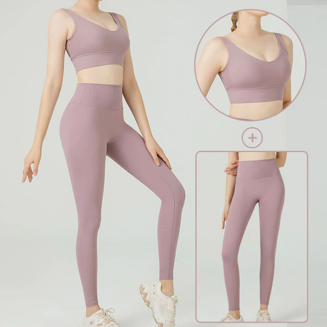 Pink / S Seamless Yoga Outfit For Women - skyjackerz