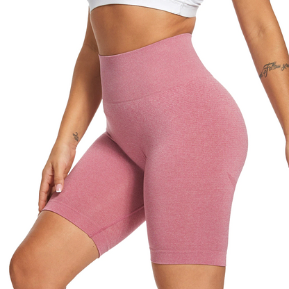 Rose-Red / S High Waist Yoga Shorts For Women - skyjackerz