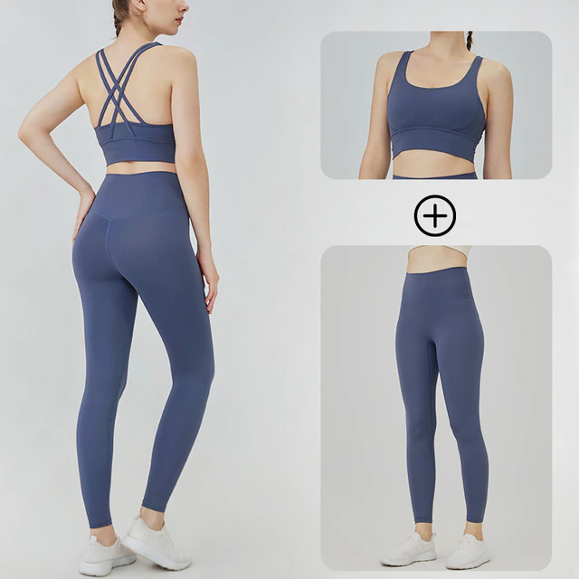 Purple / S Push Up Yoga Outfit For Women - skyjackerz