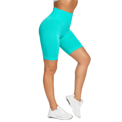 Lake-Green / S High Waist Yoga Shorts For Women - skyjackerz