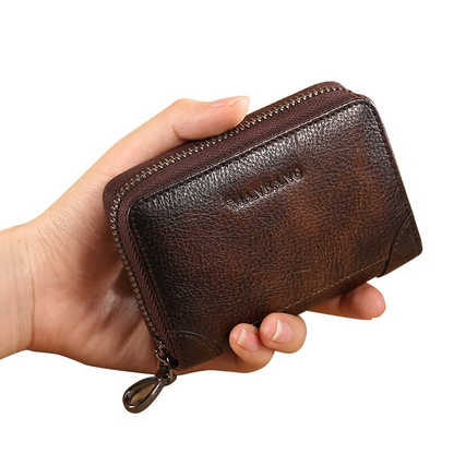 Men's Buffy Zipper Leather Wallet - skyjackerz