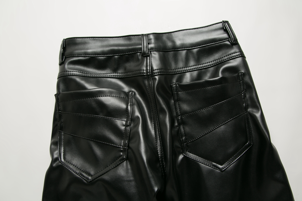 Men's Slim Elastic Leather Pants - skyjackerz