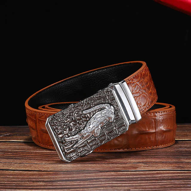 2 / 105 cm Men's Automatic Crocodile Belt - skyjackerz