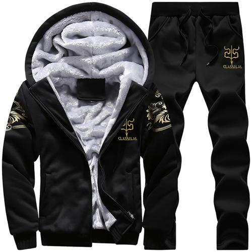 Black / XS Casual Tracksuit Sportswear For Men - skyjackerz
