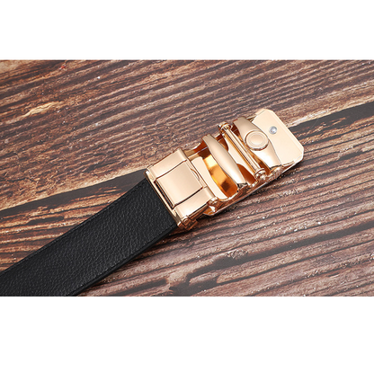 1 / 105 cm Men's Crocodile Head Genuine Leather Belt - skyjackerz