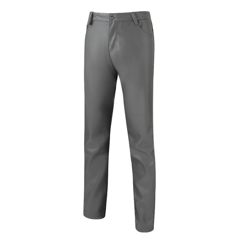 Grey / 28 Men's Fit Elastic Leather Pants - skyjackerz