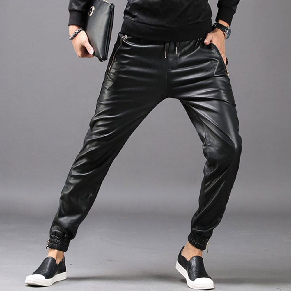 Men's Leather Zipper Streetwear - skyjackerz