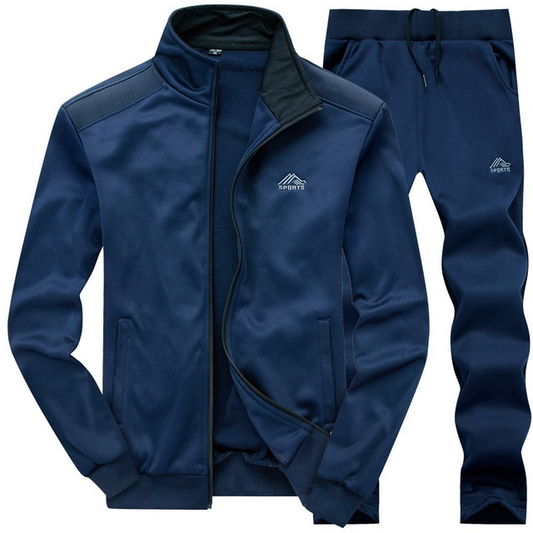 Blue / S Fleece Tracksuit For Men - skyjackerz