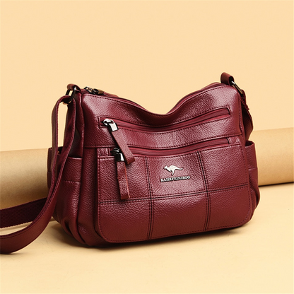 Taro purple Amy Leather Handbag for Women - Practical Leather Purse - skyjackerz