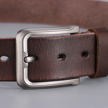 Coffee / 105 Men's Classic Vintage Genuine Leather Belt - skyjackerz