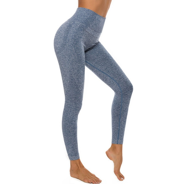 Blue / S High Waist Leggings For Women - skyjackerz