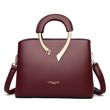Burgundy Women's Casual Leather Crossbody Purse - Shoulder Bag - skyjackerz
