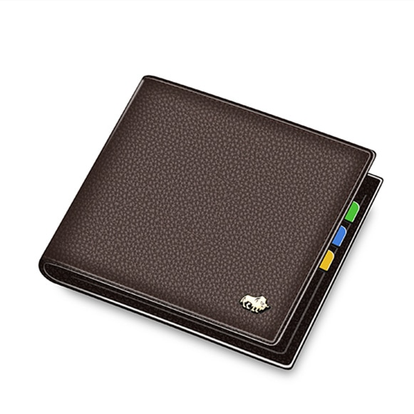 Brown Men's Luxury RFID Blocking Leather Wallet - skyjackerz