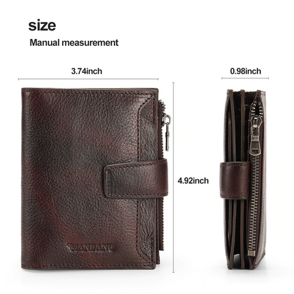Trifold Leather Wallet For Men - skyjackerz