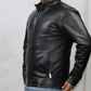 Plain Shinny Black Leather Jacket For Men - skyjackerz