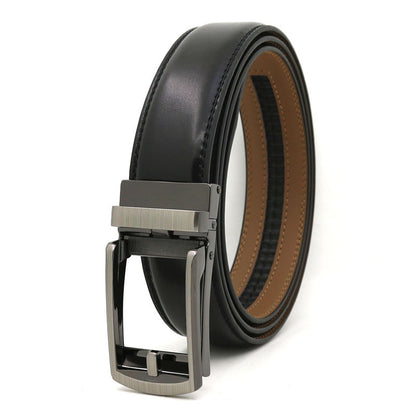 3 / 110 cm Men's Automatic Cowhide Leather Belt - skyjackerz