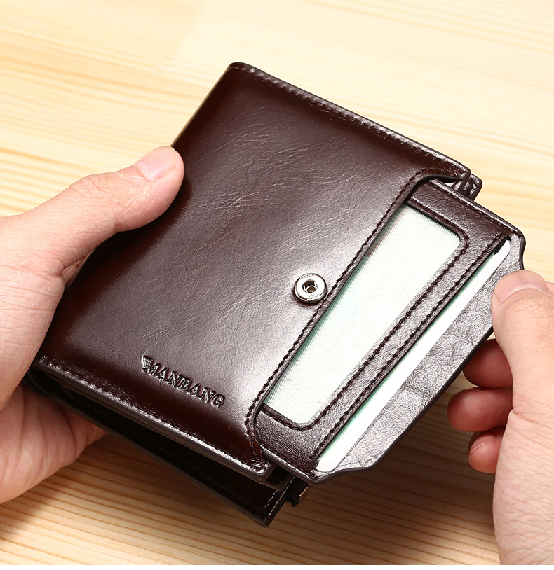 Men's Zipper Anti-Scam Leather Wallet - skyjackerz