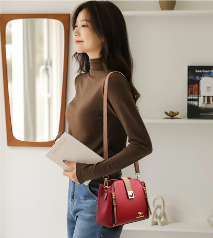 Red Elias Leather Handbag for Women - Unique Leather Purse - skyjackerz