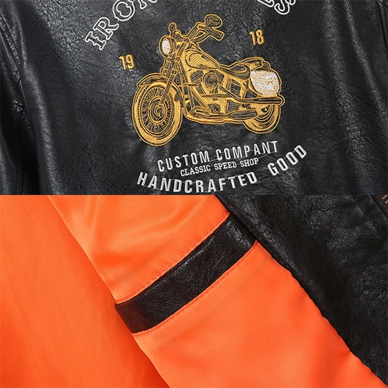 Men's Biker Leather Jacket - skyjackerz