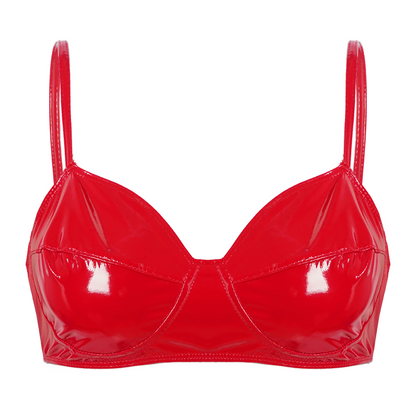 Faux Leather Bra For Women - skyjackerz