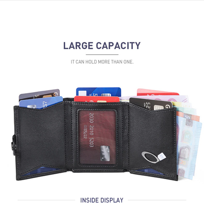 Men's Trifold RFID Blocking Leather Wallet - skyjackerz