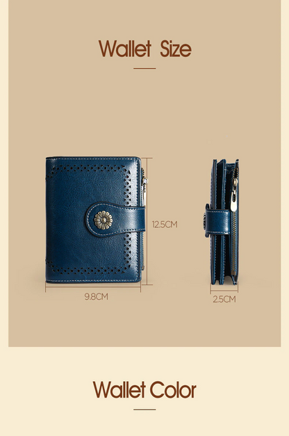 Men's Anti-Scam Zipper Leather Wallet - skyjackerz