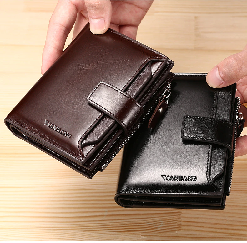 Men's Zipper Anti-Scam Leather Wallet - skyjackerz