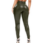 Women's Sexy Leather Zipper Pants - skyjackerz