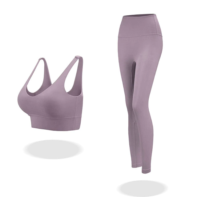 Purple / S Soft Yoga Outfit For Women - skyjackerz