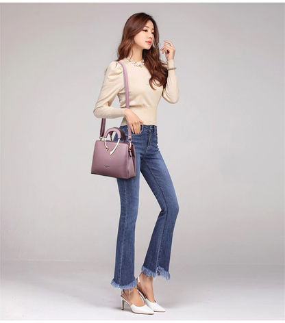 Blue Women's Casual Leather Crossbody Purse - Shoulder Bag - skyjackerz