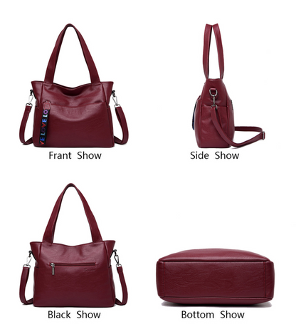 WineRed-39 Love Leather Crossbody Purse for Women - Luxury Handbag - skyjackerz