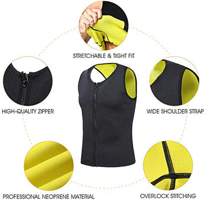Men's Sleeveless Neoprene Tank Top - skyjackerz