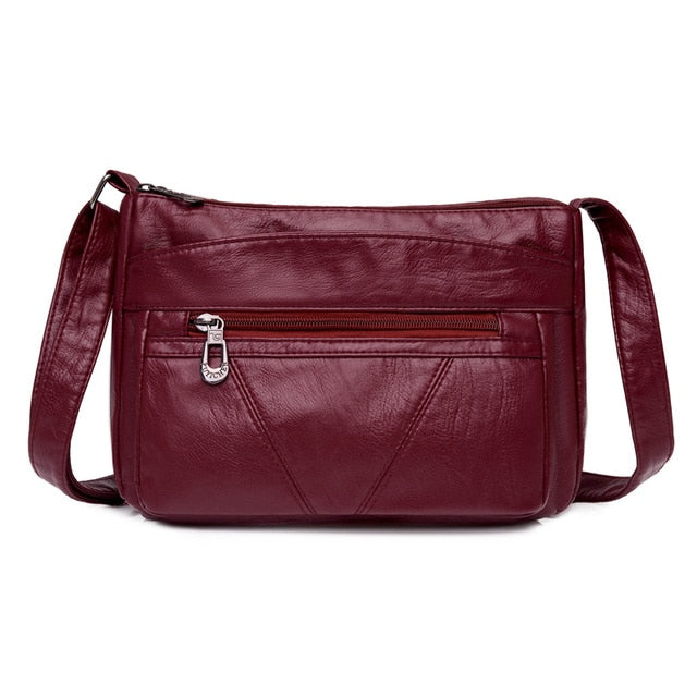 Burgundy-09 Isabella Leather Shoulder Bags For Women - skyjackerz