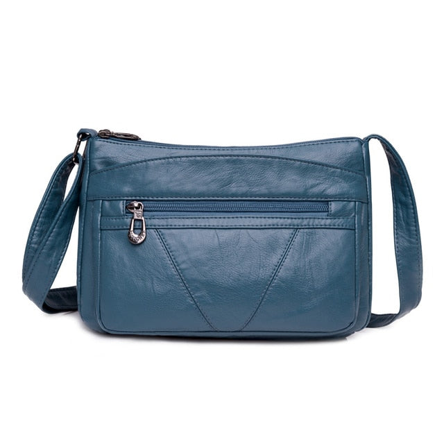 Lake blue-09 Isabella Leather Shoulder Bags For Women - skyjackerz