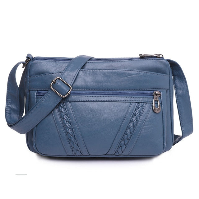 Lake blue-10 Isabella Leather Shoulder Bags For Women - skyjackerz
